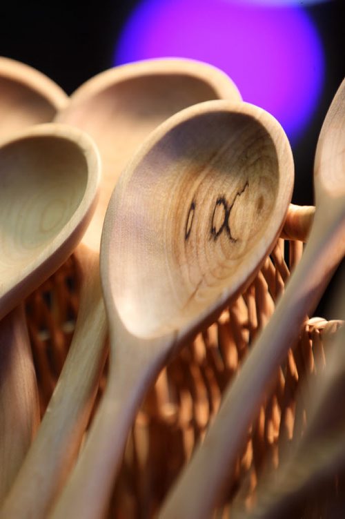 Handcrafted wooden spoon made by Salvaged Earth Designs are on display at The 11th Annual Holidaze Craft Show Saturday at the West End Cultural Centre.  The event which continues on Sunday from 10am  - 7 pm. features fine, funky and local gifts by Manitoba artisans. Admission is free.  Standup photo. Nov 22,  2014 Ruth Bonneville / Winnipeg Free Press