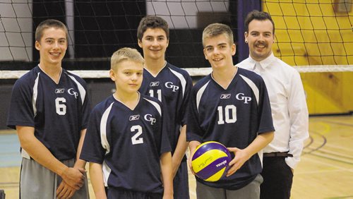 Canstar Community News Nov. 26, 2014 - The Grade 9 boys' volleyball team at Grant Park are going to provincials next weekend. So far they've lost just one game this season. (DANIELLE DA SILVA/CANSTAR/SOUWESTER)