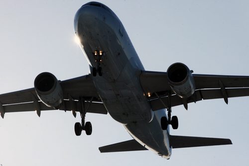 A Air Canada jet on final approach to runway at James A Richardson International Airport in Winnipeg  Wednesday morning- See Barts 49.8  Nov 26, 2014   (JOE BRYKSA / WINNIPEG FREE PRESS)