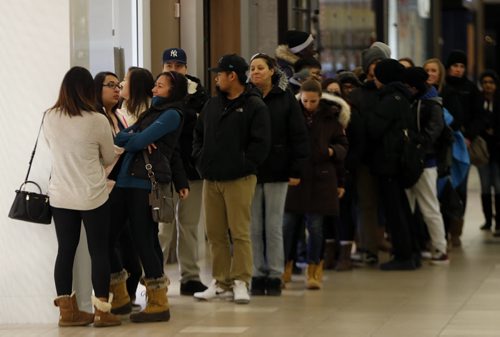 LOCAL .Black Friday , there was a long line of people outside H&M  at Polo Parks  before the store was open to the public at 7am .  NOV. 28 2014 / KEN GIGLIOTTI / WINNIPEG FREE PRESS