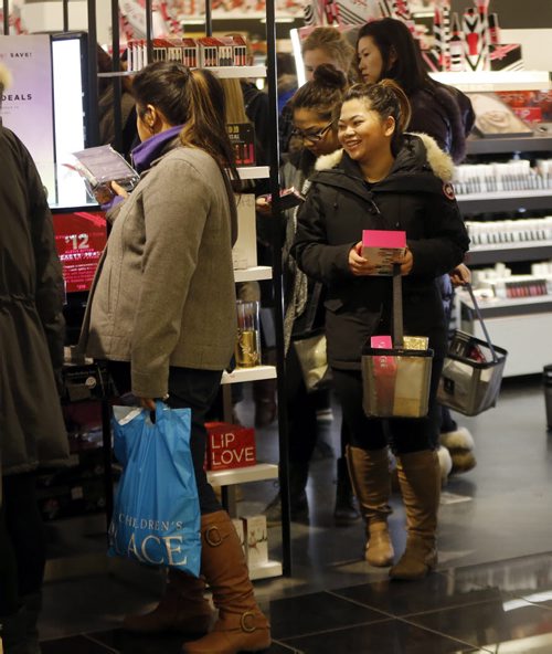 Black Friday , a large group flooded into Sephora  on Polo Parks upper level at 7am for deals .LOCAL .Black Friday , there was a long line of people outside H&M  at Polo Parks  before the store was open to the public at 7am .  NOV. 28 2014 / KEN GIGLIOTTI / WINNIPEG FREE PRESS