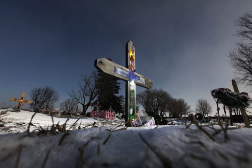 Covered in fresh fallen snow stands the gravesite and marker of Eugene Fontaine and his daughter Tina Fontaine  the Manitoba teenager whose death has prompted renewed calls for a national inquiry into missing and murdered aboriginal women after her body was found the the Red River in August of 2014.  Nov 26,  2014 Ruth Bonneville / Winnipeg Free Press