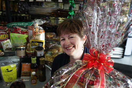 Carla Dayholos makes made-in-Manitoba gift baskets filled with all locally made products through her  company called Mulberry Tree that ships baskets of Manitoba goodies all over the world.  Dave Sanderson story.   Nov 29,  2014 Ruth Bonneville / Winnipeg Free Press