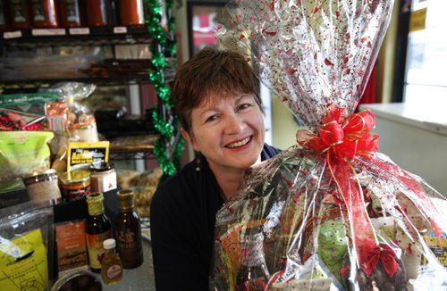 Carla Dayholos makes made-in-Manitoba gift baskets filled with all locally made products through her  company called Mulberry Tree that ships baskets of Manitoba goodies all over the world.  Dave Sanderson story.   Nov 29,  2014 Ruth Bonneville / Winnipeg Free Press
