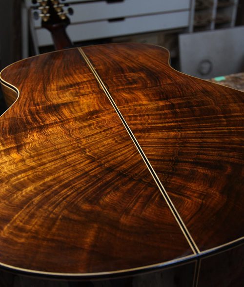 Jordon McConnells uses fine hardwood to make  his custom made acoustic guitars - For photo page Arts feature  Dec 02, 2014   (JOE BRYKSA / WINNIPEG FREE PRESS)