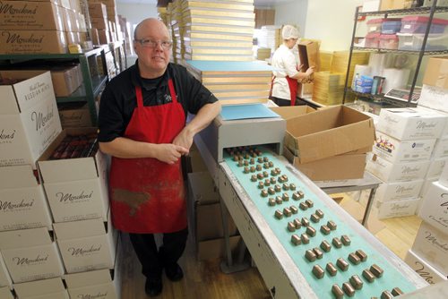 Morden's of Winnipeg chocolate shop owner is Fred Morden. His father and grandfather started the business at the same location on Sargent Avenue in 1959. What it is best known for is its signature chocolates, Russian Mints, which the chocolatier won first prize for (from among more than 300 other entrants) in 1984 at the Worlds Fair in New Orleans. The shop makes 25,000 world famous Russian Mints by hand every day in December. BORIS MINKEVICH / WINNIPEG FREE PRESS December 2, 2014