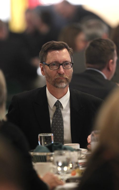 Paul McKie, the new staffer of Premier Greg Selinger at  the State of the Province Winnipeg Chamber of Commerce luncheon at the RBC Convention Centre Thursday.Wayne Glowacki / Winnipeg Free Press Dec.4  2014