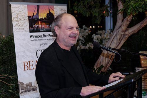 Author Randy Turner talks during the launch of the Winnipeg Free Press book City Beautiful at McNally Robinson Thursday evening. 141204 - Thursday, December 04, 2014 -  (MIKE DEAL / WINNIPEG FREE PRESS)
