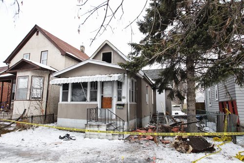 A house fire Saturday afternoon destroyed this house in the 700 block of Manitoba Avenue.  141207 December 07, 2014 Mike Deal / Winnipeg Free Press