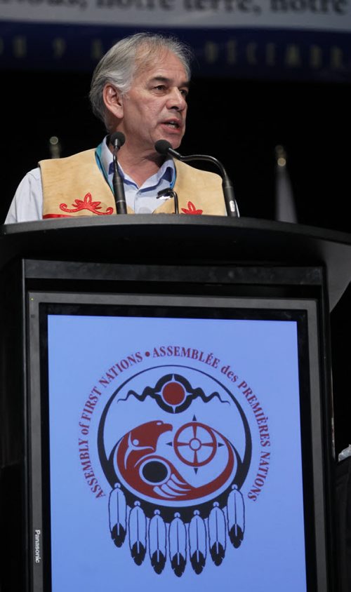 Ghislain Picard at the All Candidates Forum for National Chief held Tuesday in the RBC Convention Centre Winnipeg. Mary Agnes Welch story. Wayne Glowacki / Winnipeg Free Press Dec.9 2014