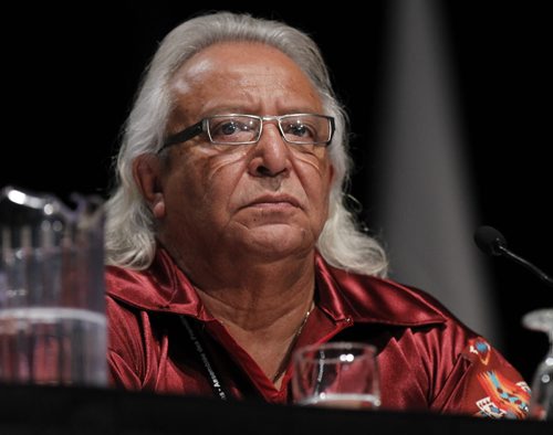 Leon Jourdain at the All Candidates Forum for National Chief held Tuesday in the RBC Convention Centre Winnipeg. Mary Agnes Welch story. Wayne Glowacki / Winnipeg Free Press Dec.9 2014