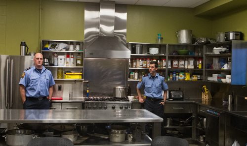 The kitchen during a tour of the new Winnipeg Fire Paramedic Service Station 11 at Portage Avenue and Route 90. 141211 - Thursday, December 11, 2014 -  (MIKE DEAL / WINNIPEG FREE PRESS)