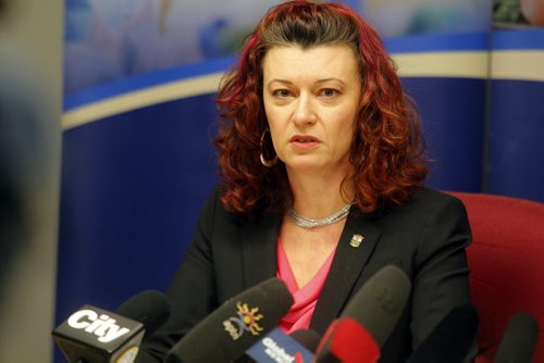 LOCAL - Sharon Blady MLA for Kirkfield Park. Minister of health at press conference where WRHA accepts inquest report into the death of Brian Sinclair. BORIS MINKEVICH / WINNIPEG FREE PRESS December 12, 2014