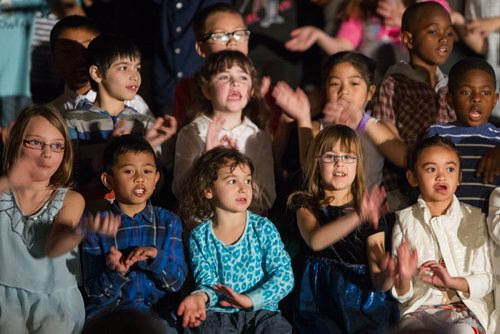 Ms. Cretton's grade 1-3 class at Buchanan School performs during the annual school winter concert Thursday afternoon. 141211 - Friday, December 12, 2014 -  (MIKE DEAL / WINNIPEG FREE PRESS)