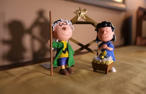 Charlie Brown and Lucy nativity scene. Caryn Douglas, United Church minister and her many nativity scenes she displays in her house over the holidays. Dec 12,  2014 Ruth Bonneville / Winnipeg Free Press