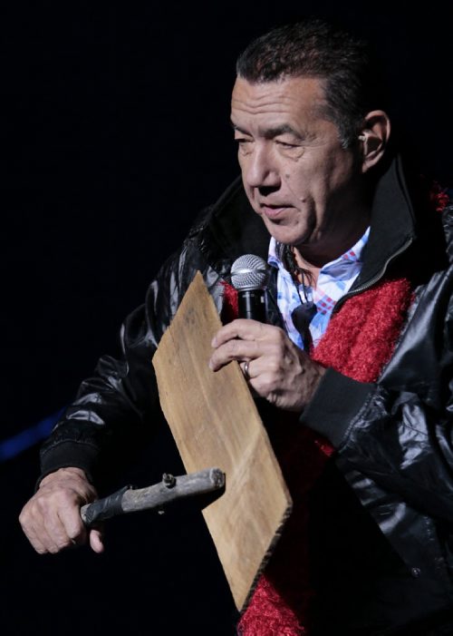 December 14, 2014 - 141214  -  Tom Jackson performs at his Huron Carole concert at Pantages Theatre Sunday, December 14, 2014. The weekend was a celebration of women's hockey in Manitoba. John Woods / Winnipeg Free Press