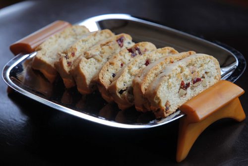 ENT  -  Recipe Swap - holiday cookies - cherry and pistachio biscotti. BORIS MINKEVICH / WINNIPEG FREE PRESS December 15, 2014