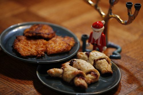 December 15, 2014 - 141215  -  Food Front - Cherry-Pecan Rugelach and Sweet Potato Latkes. Photographed Monday, December 15, 2014 .  John Woods / Winnipeg Free Press