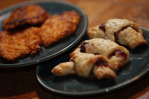 December 15, 2014 - 141215 - Food Front - Cherry-Pecan Rugelach and Sweet Potato Latkes. Photographed Monday, December 15, 2014 . John Woods / Winnipeg Free Press
