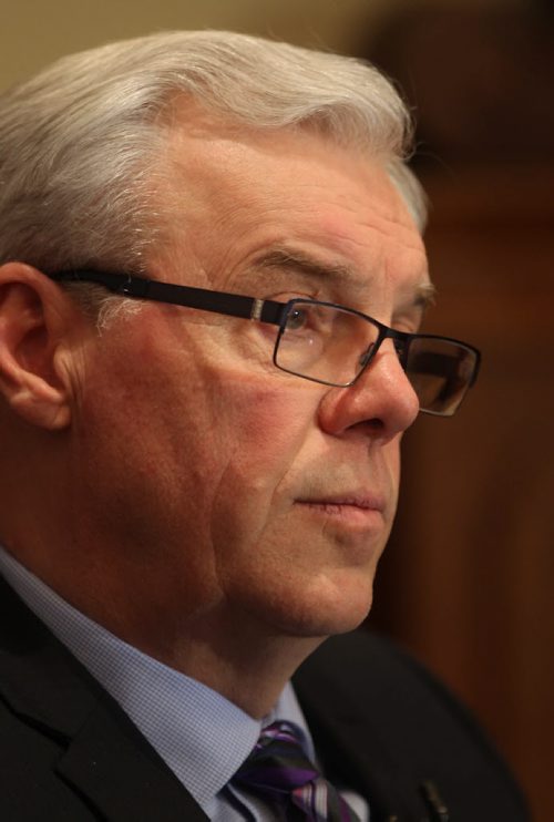 Premier Greg Selinger in his office in the Manitoba Legislature in Winnipeg Tuesday afternoon- See Bruce Owen/ Larry Kusch year end interview  Dec 16, 2014   (JOE BRYKSA / WINNIPEG FREE PRESS)