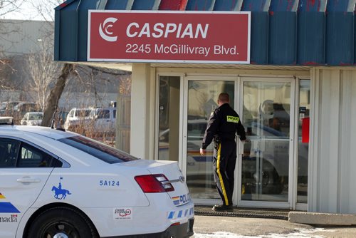 LOCAL - Caspian at 2245 McGillivray Blvd with RCMP in front. BORIS MINKEVICH / WINNIPEG FREE PRESS  December 17, 2014