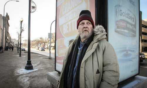 Bob Gill, a substance-addicted former city police officer who used to work on Main Street, and now lives there and has, off-and-on, for years.  141218 - Thursday, December 18, 2014 -  (MIKE DEAL / WINNIPEG FREE PRESS)