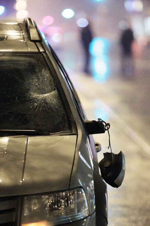 December 21, 2014 - 141221  -  Police investigate a pedestrian mvc on Corydon at Wentworth Sunday, December 21, 2014. John Woods / Winnipeg Free Press