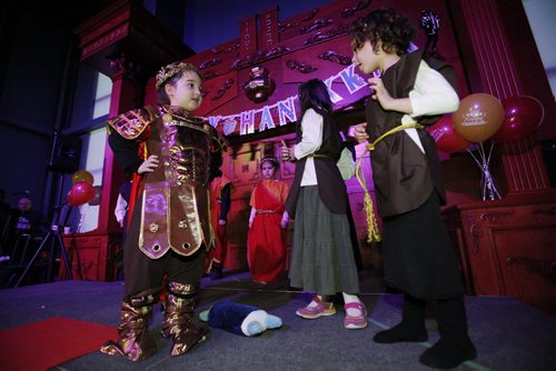 December 21, 2014 - 141221  -  Children take part in a Chanukah play at the Chabab-Lubavitch Jewish Learning Centre Sunday, December 21, 2014. John Woods / Winnipeg Free Press