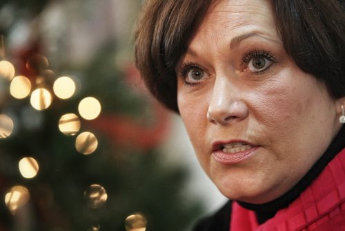 NDP leadership hopeful  Theresa Oswald announced that she would introduce a PST rebate for low income and working families to offset the increase that was introduced in 2013.  141229 December 29, 2014 Mike Deal / Winnipeg Free Press