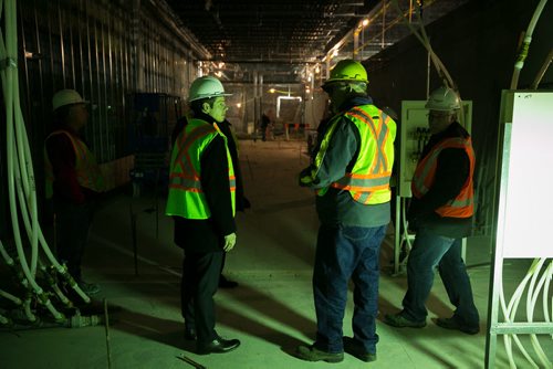 2:32:59 PM The second stop of the Transcona tour is inside the East End Community Centre, which is being expanded to include new hockey rink, improved canteen and additional recreation facilities.  141215 - Monday, December 15, 2014 - (Melissa Tait / Winnipeg Free Press)