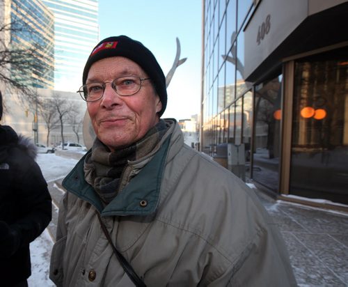 Glenn McRae was happy Ron Siwicki was granted bail Monday after hearing the judge's decision at the bail hearing downtown. Ron Siwicki, 62, has been charged with criminal negligence causing death and failing to provide the necessities of life in what justice officials say is an unusual case of neglect. January 5, 2015 - (Phil Hossack / Winnipeg Free Press) PLEASE CHECK NAME SPELLINGS, ROLLASON TALKED TO BOTH MCRAE AND GILLESPIE