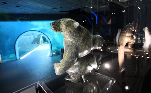 WAG Showcases Inuit Art at Journey to Churchill Exhibit with an iimpressive array of Inuit sculpture in an ongoing, rotating display.  Standup photo.   Jan 06, 2015 Ruth Bonneville / Winnipeg Free Press