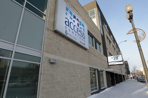 Frozen pipes at the Access Downtown location in the WRHA building on Main St.   Larry Kusch story. Wayne Glowacki Winnipeg Free Press Jan. 6 2015