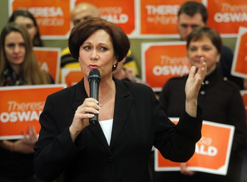 LOCAL - Theresa Oswald Leadership Campaign. Grand Opening Of Campaign Headquarters & Membership Update. 105-11 Evergreen Place - Just off Roslyn Road. BORIS MINKEVICH /WINNIPEG FREE PRESS. January 8, 2015