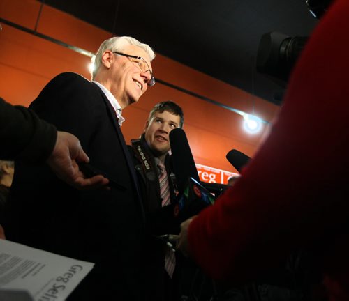 MP's and party supporters were on hand to celebrate NDP leader Greg Selinger's campaign launch for party leader at his campaign headquarters on Marion Street Saturday afternoon.   Jan 10, 2015 Ruth Bonneville / Winnipeg Free Press