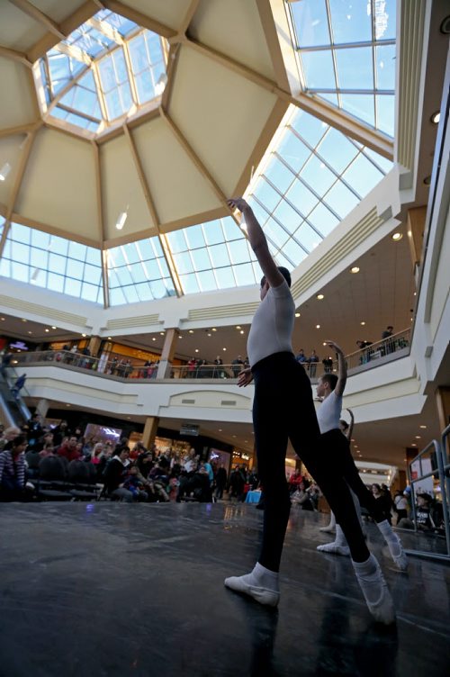 Daniel Borrett, 12, performs during a demonstration at Polo Park, Saturday, January 10, 2015. The RWB is holding open auditions January 25 for the schools professional division. It is the final stop on a 16 city audition tour. (TREVOR HAGAN/WINNIPEG FREE PRESS)