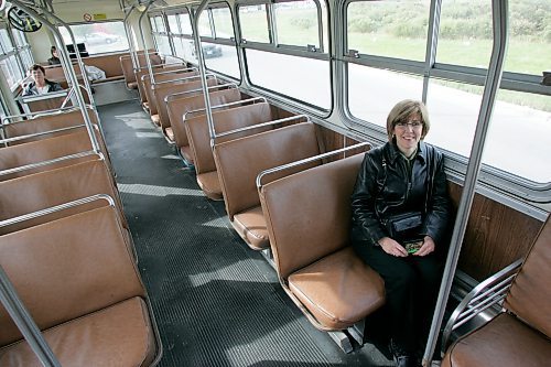 BORIS MINKEVICH / WINNIPEG FREE PRESS  070912 Joanne Kaethler loves riding the bus. Photo taken at the Wal Mart bus look near Garden City.