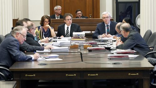 The Standing Committee of Legislative Affairs meeting Wednesday including Premier Greg Selinger .  Larry Kusch story Wayne Glowacki / Winnipeg Free Press ¤Jan. 14 2015