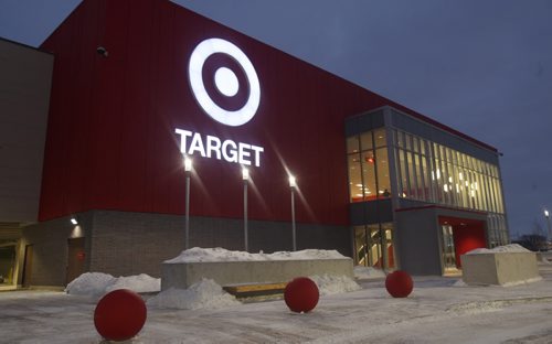 The brand new Target store on St James St Thursday morning- Target has announced that they are closing all stores in Canada this morning-Breaking News- Jan 15, 2015   (JOE BRYKSA / WINNIPEG FREE PRESS)