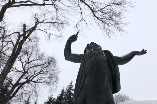 Leo Mol Sculpture Garden, Assiniboine Park.  Moses.  Jan 14, 2015 Ruth Bonneville / Winnipeg Free Press