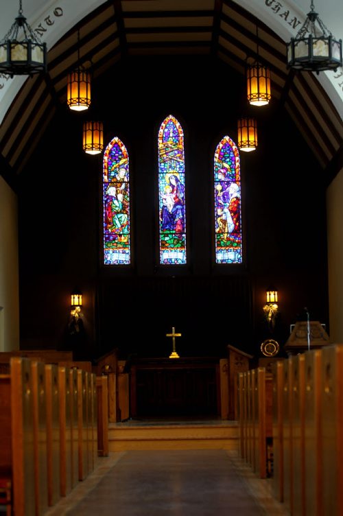 Leo Mol's Stained Glass Windows in St. Margaret's Anglican Church.   See Story on Leo Mol.   Jan 15, 2015 Ruth Bonneville / Winnipeg Free Press