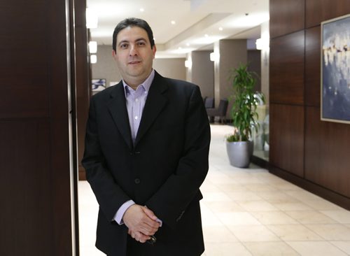Shay Zandani is the CEO of an Israeli cyber-security company called Cytegic. Martin Cash story. Wayne Glowacki / Winnipeg Free Press ¤Jan. 15 2015
