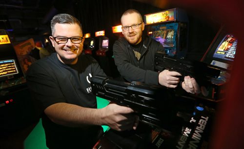 Brad Goodman and Kelly Marsden, co-owners of Reset Interactive Ultralounge, Thursday, January 15, 2015. (TREVOR HAGAN/WINNIPEG FREE PRESS) - for Maureen Scurfield article