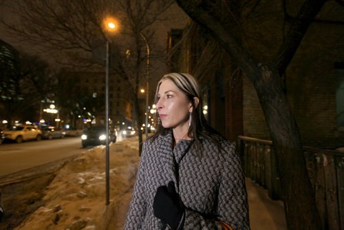 Jane Olijnek is asked her opinion on  the proposal for paid parking during the evening hours in downtown Winnipeg.   See Randy's story.  Jan 16, 2015 Ruth Bonneville / Winnipeg Free Press