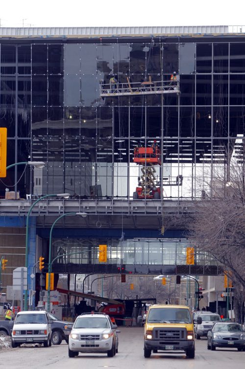 LOCAL - Construction of a new building attached to the RBC Convention Centre. Winnipeg Convention Centre. WCC. DOWNTOWN. BORIS MINKEVICH/WINNIPEG FREE PRESS. JANUARY 19, 2015