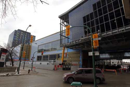 LOCAL - Construction of a new building attached to the RBC Convention Centre. Winnipeg Convention Centre. WCC. DOWNTOWN. BORIS MINKEVICH/WINNIPEG FREE PRESS. JANUARY 19, 2015