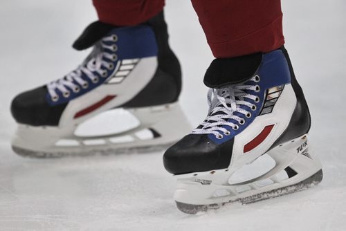 Winnipeg Jets' Dustin Byfuglien (33), wearing new skates, during practice at the MTS IcePlex Tuesday morning.  150120 January 20, 2015 Mike Deal / Winnipeg Free Press