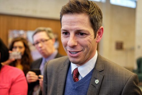 Winnipeg Mayor Brian Bowman answers questions regarding Centre Venture and the construction around the Convention Centre.  150120 January 20, 2015 Mike Deal / Winnipeg Free Press