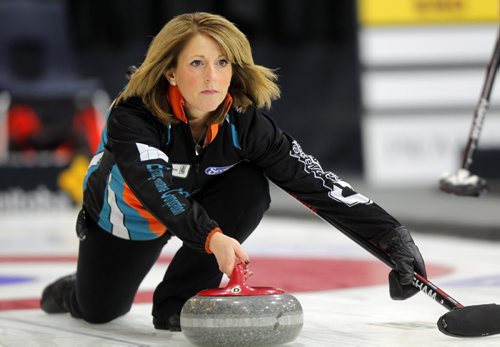 SPORTS CURLING - The Scottie Tournament of Hearts. Winkler, Manitoba. Practice. Jill Thurston. She currently skips her own team out of the Granite Curling Club in Winnipeg, Manitoba. BORIS MINKEVICH/WINNIPEG FREE PRESS. JANUARY 20, 2015