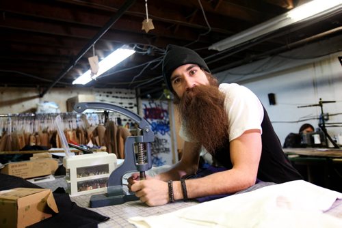 49.8 Threads Feature. Christopher Gottzmann, owner and designer of Gottzu Jeans.    Jan 20 / 2014  Ruth Bonneville / Winnipeg Free Press.